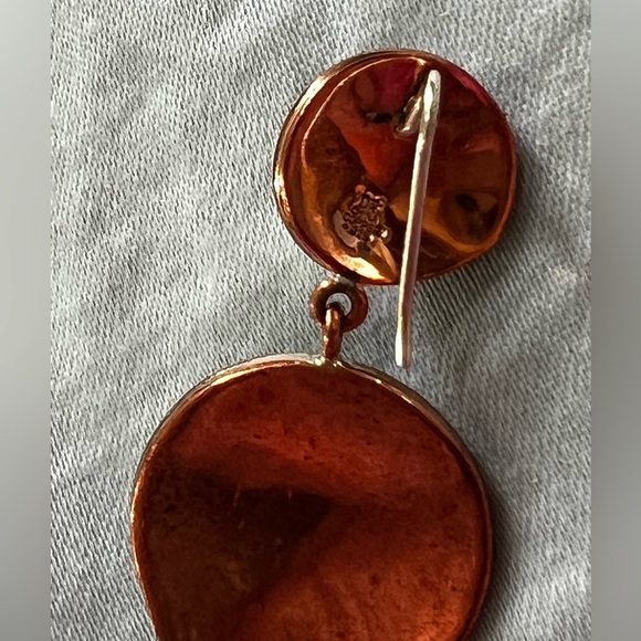 Vintage Copper Southwestern Style dangle Earrings & Necklace set - Picture 9 of 10